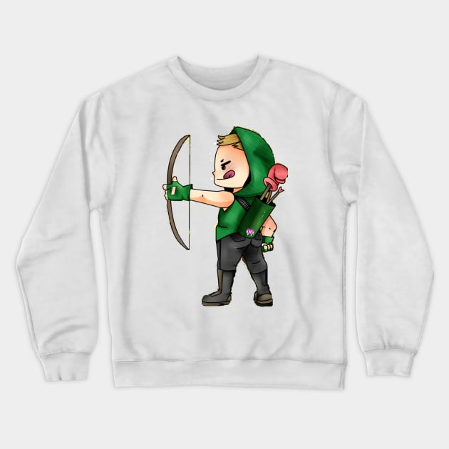 Chibi Green Arrow Crewneck Sweatshirt by bayragni